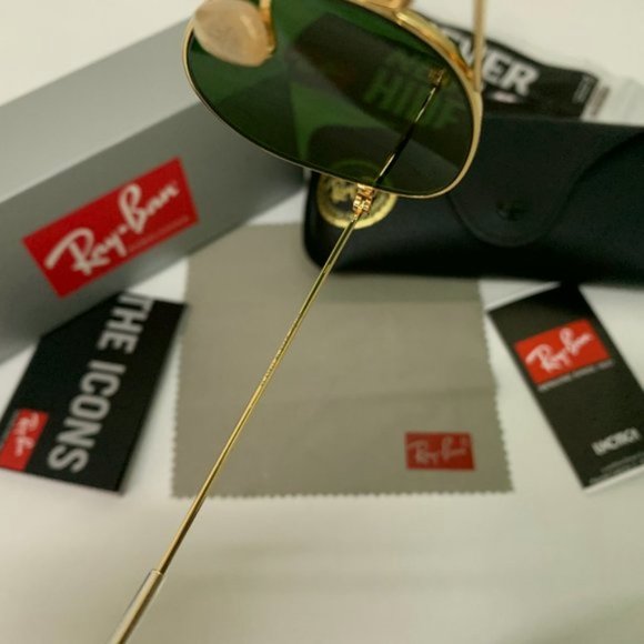 RayBan RB3025 AVIATOR Gold Frame Sunglasses 58mm - Picture 6 of 11